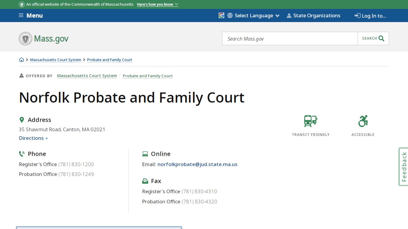 Norfolk Probate and Family Court | Mass.gov