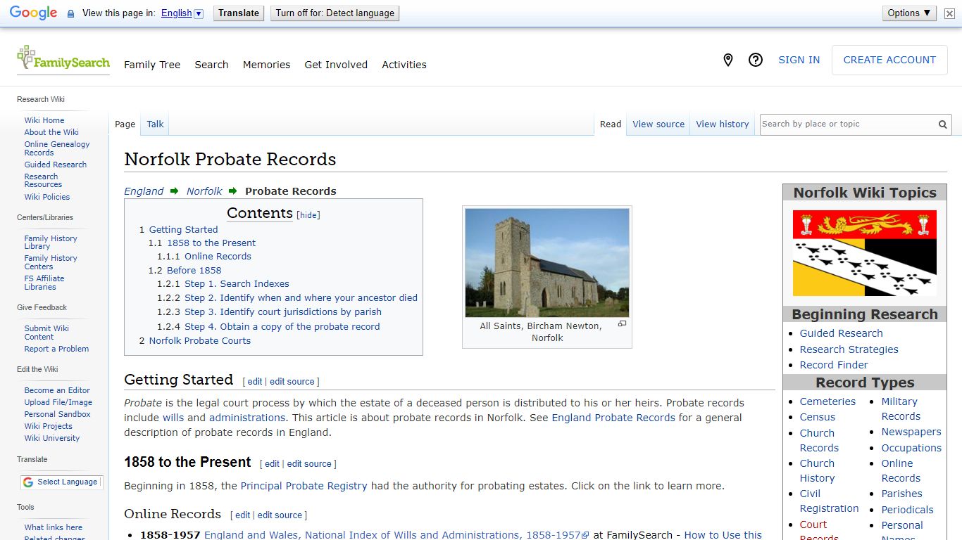 Norfolk Probate Records • FamilySearch